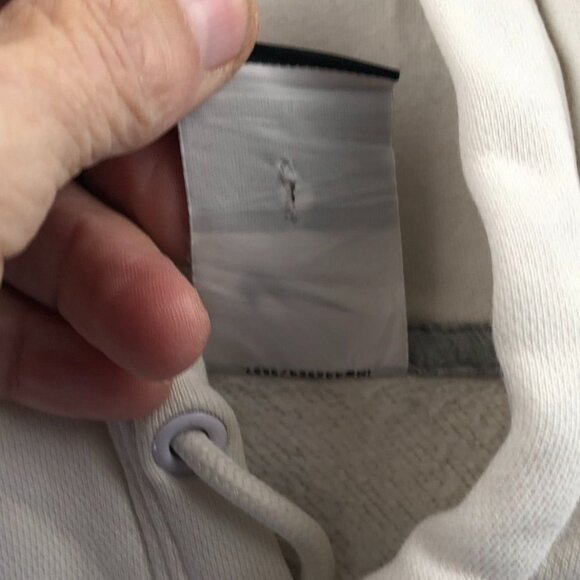 Nike Mens Hoodie Sweatshirt Large Pullover Athletic Football White Embroidered - Picture 9 of 11